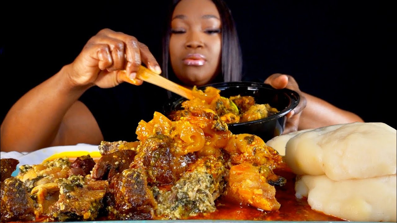 WORST EGUSI SOUP MUKBANG | ASMR EGUSI SOUP WITH FUFU | EGUSI MUKBANG | Mukbang