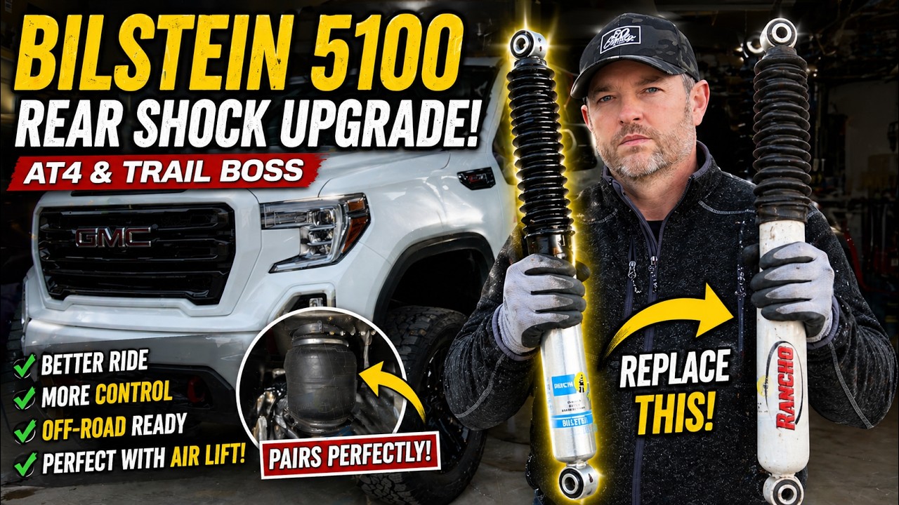 Модернизация заднего амортизатора Bilstein 5100 для GMC Sierra AT4 и Chevy Trail Boss!