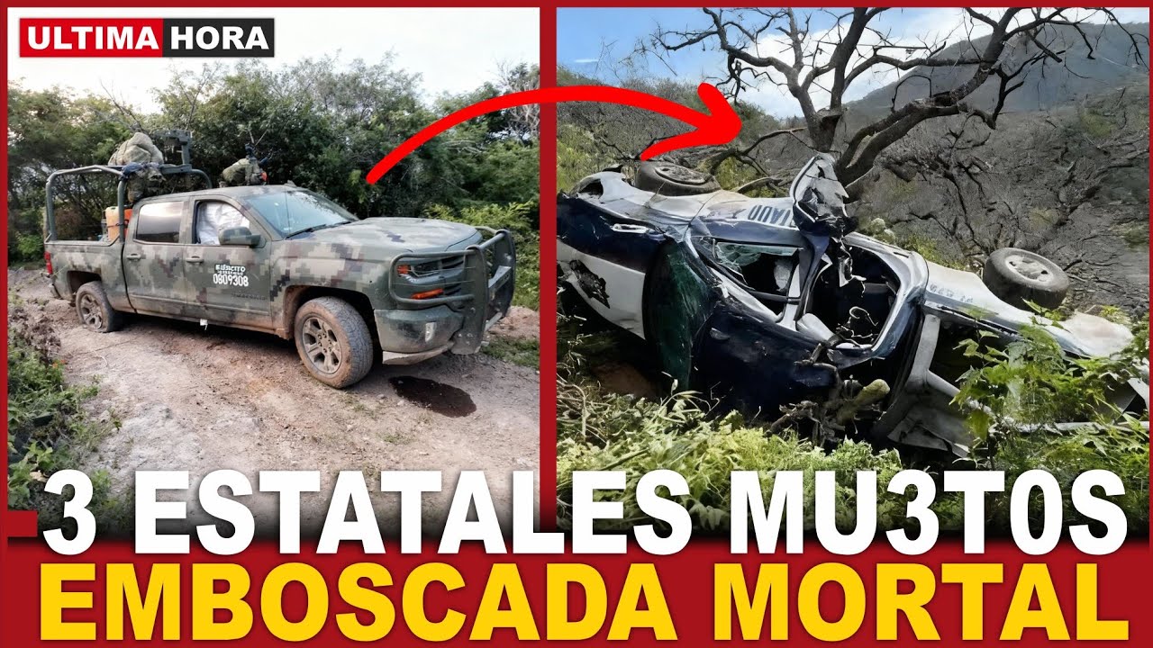 3 ESTATALES MUERTOS en Chihuahua: LOS BOURNES emboscan patrulla durante relevo en Moris