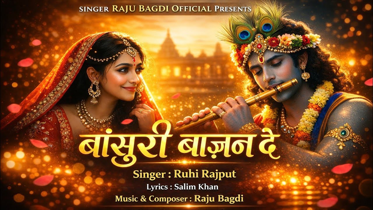 बांसुरी बाज्जण दे.New krishan  Radha bhjan.Ruhi Rajput. Salim khan .Raju bagdi.