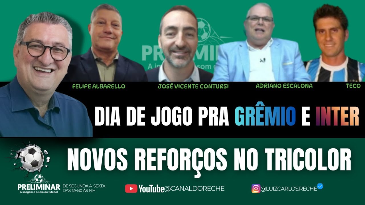 DIA DE JOGO PRA GRÊMIO E INTER | NOVOS REFORÇOS NO TRICOLOR - PRELIMINAR - 04/02/2026