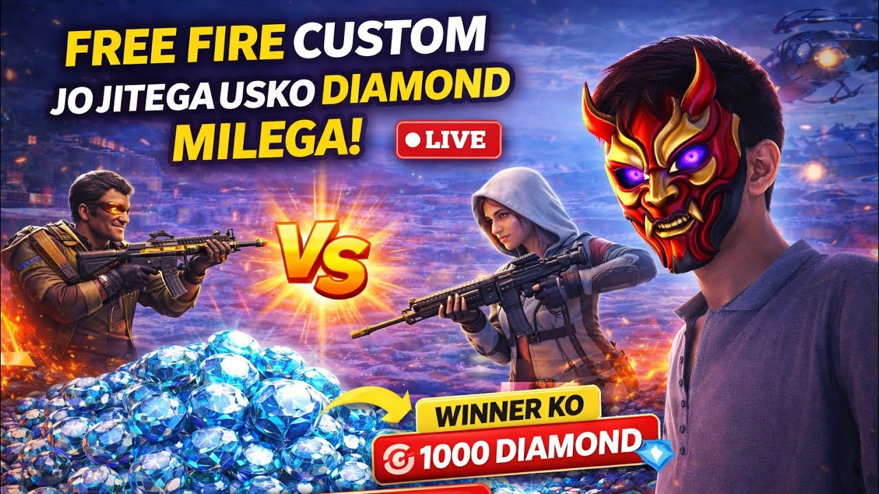 Pradeep Gamer 1M is live! free diamond 💎💎💎💎💎💎