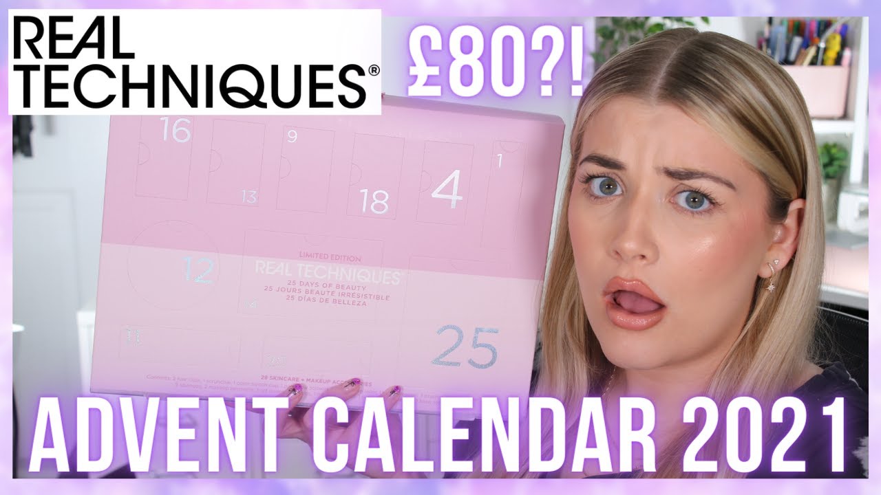 £80?! REAL TECHNIQUES ADVENT CALENDAR UNBOXING 2021! | Luce Stephenson