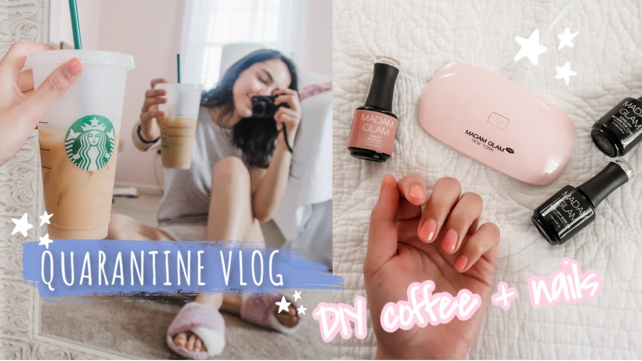 QUARANTINE VLOG! Homemade Cold Brew + DIY Gel Nails