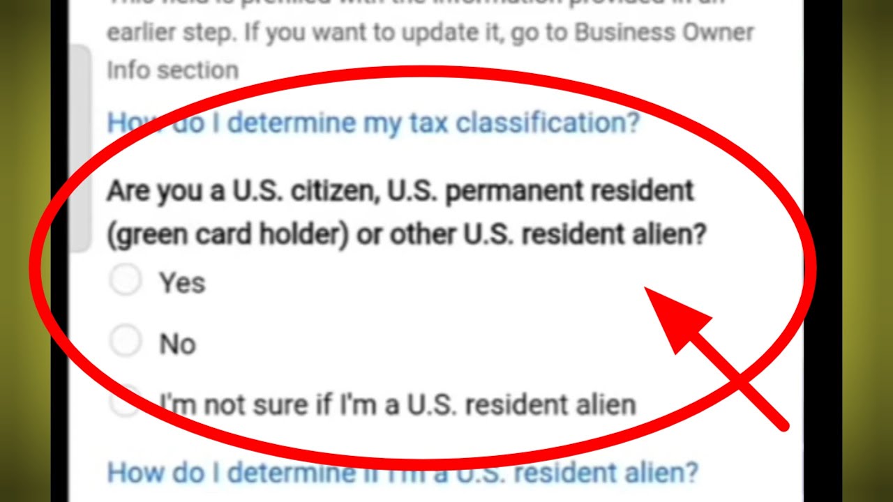 are you a u.s. citizen u.s. permanent resident green card holder or other u.s. resident alien means