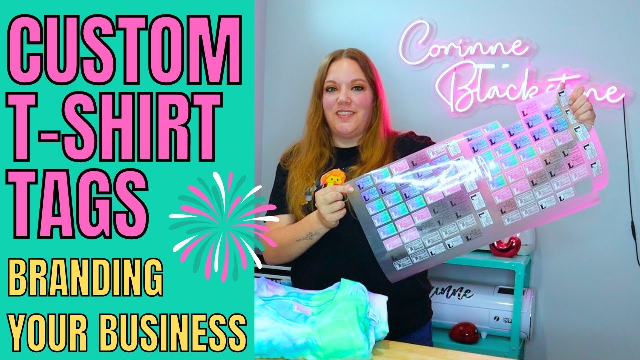 Custom t-shirt tags to brand your business and products with DTF