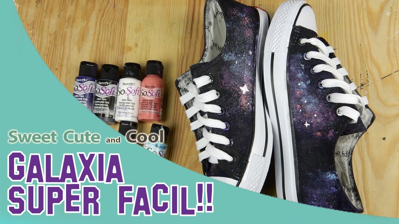 🪐 💫Pinta una Galaxia en tus Zapatillas SUPER FACIL Paso a Paso!!!🪐 💫