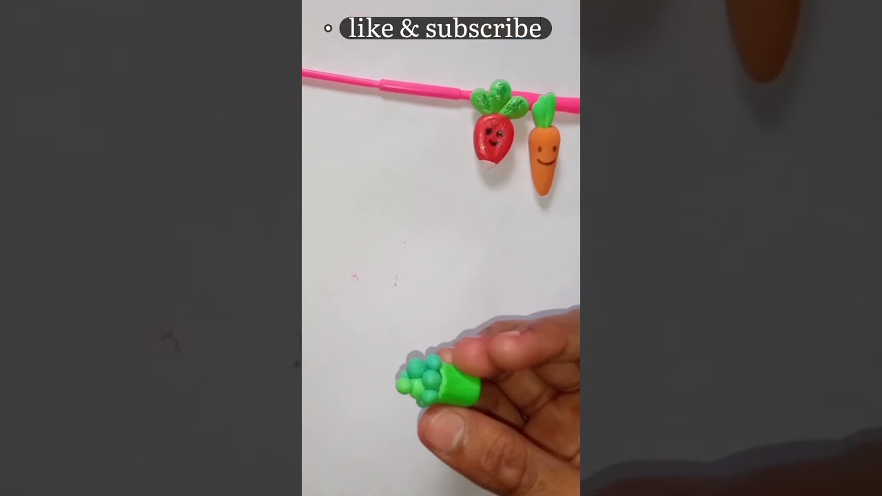 Diy mini claycraft 😱| mini vegetables of clay #viral#trendingcraft #muskiartcraft