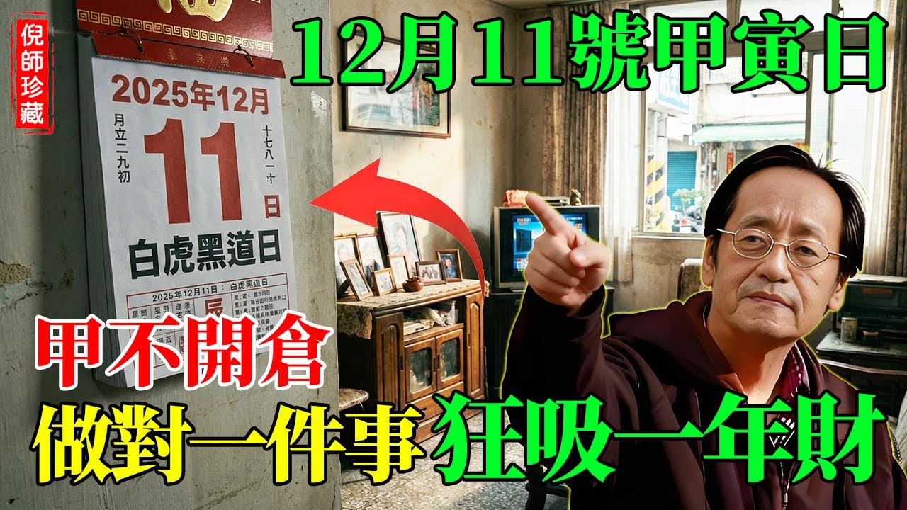倪海廈：12月11號甲寅日「甲不開倉」！做對一件事狂吸一年財氣，倪師傳授 3 招「回陽救逆」保命法，錯過等十二年！#倪海廈 #甲寅日 #生肖運勢 #黃曆 #改運