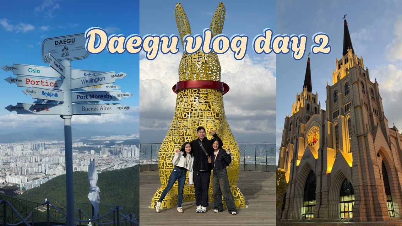 大邱🇰🇷trip day2: 壽城池pocket咖啡廳/ 前山纜車看銀杏+大邱全景/ 三一運動路 桂山聖堂 大邱第一教會 李相和故居