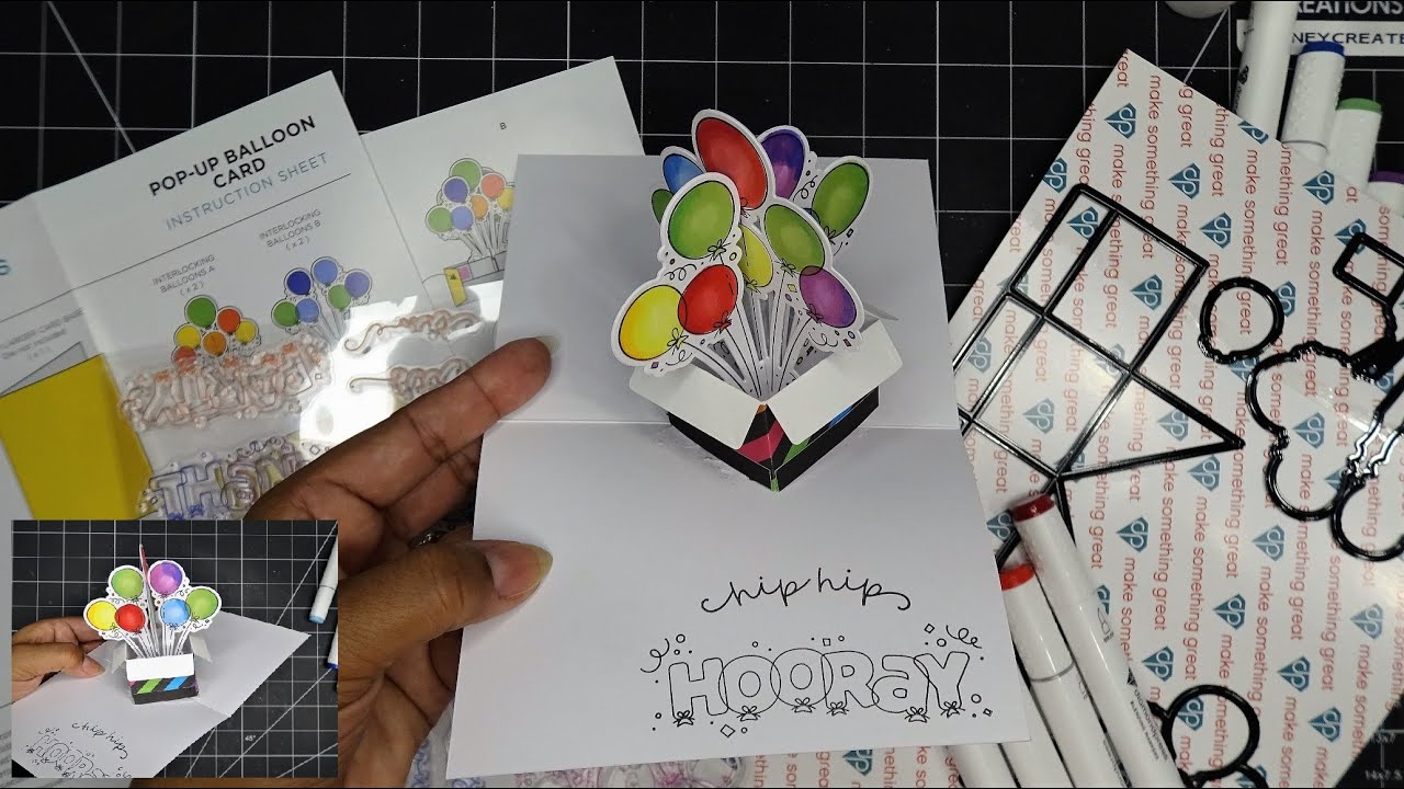 Набор для самостоятельной доставки открыток Diamond Press Pop-Up Card #3: обучающий видеоурок по ...