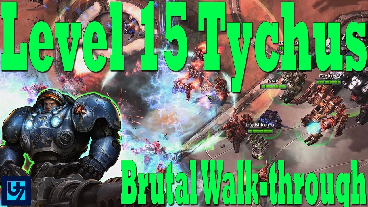 StarCraft 2: Level 15 Tychus Walk-through, Brutal Co-op Mission, Mastery Level 90+ (Malwarfare)
