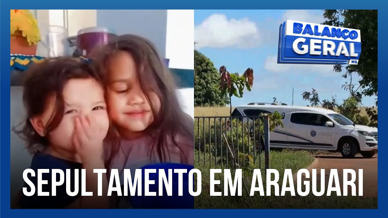Irmãs de 2 e 6 anos que morreram no acidente na MG-223 foram enterradas em Araguari | Balanço Geral