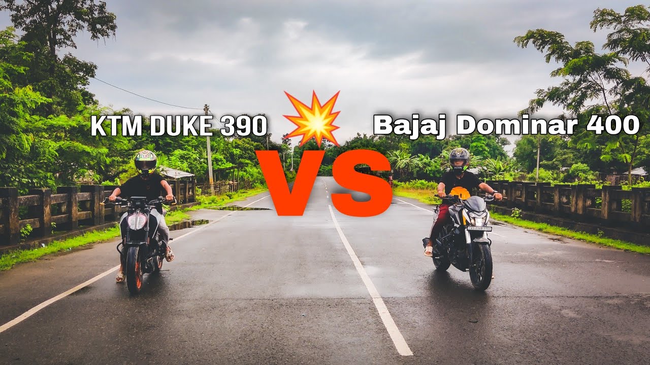 Drag Race Ktm Duke 390 vs Bajaj Dominar 400 | Akash Blogs 🚀