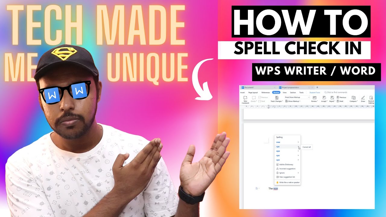 Как проверить орфографию в WPS Office Writer | проверка орфографии в WPS Office Writer