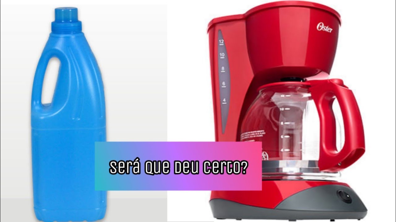 CAFETEIRA DE BRINQUEDO FEITO COM GARRAFA DE AMACIANTE