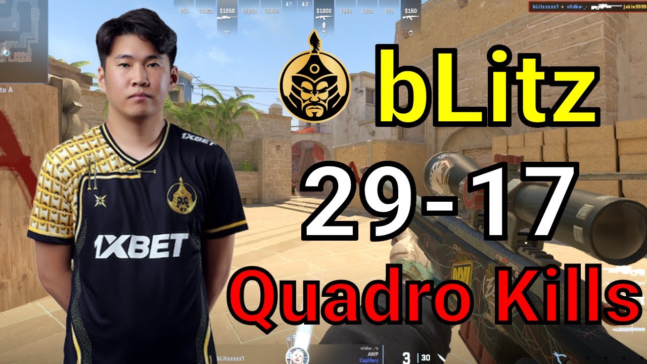 CS2 bLitz pov Faceit Mirage (29-17) 3 Triple Kills! & Quadro Kills! | Jun 22, 2024 | #cs2 #csgo