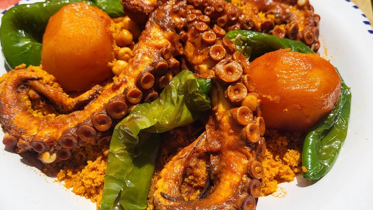 كسكسي بالقرنيط بنة و لا أروع مع أسهل طريقة لتنظيف القرنيط