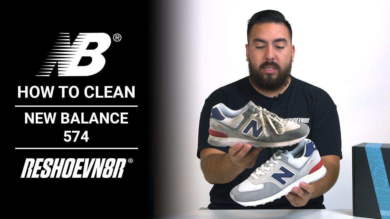 How To Clean #NewBalance 574s with Jonny Bubbles and #RESHOEVN8R