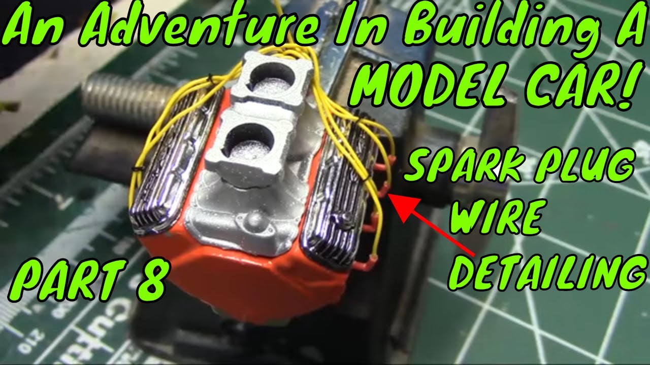 How to Add Spark Plug Engine Detail For an Old Model Car Kit  (AIBMC Part 8)