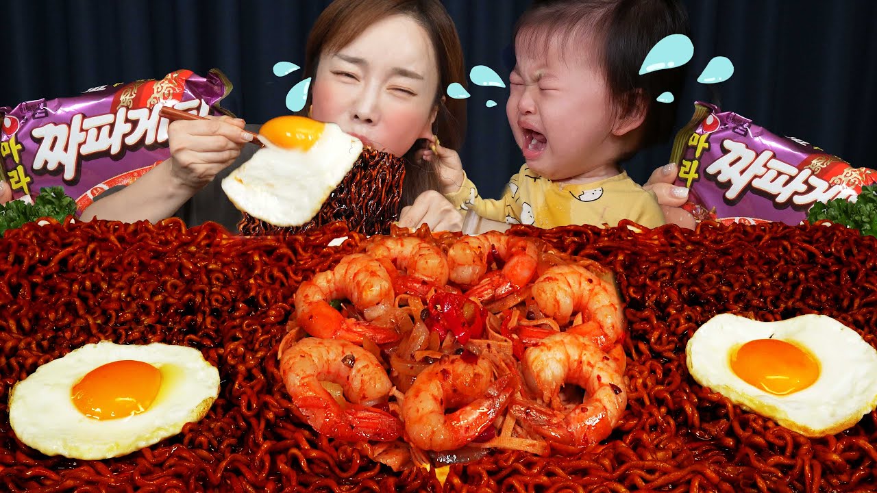 [Mukbang ASMR] New Item ! Mala Jjapaghetti & Home Made Mala Xiang Guo Seafood Recipe Ssoyoung