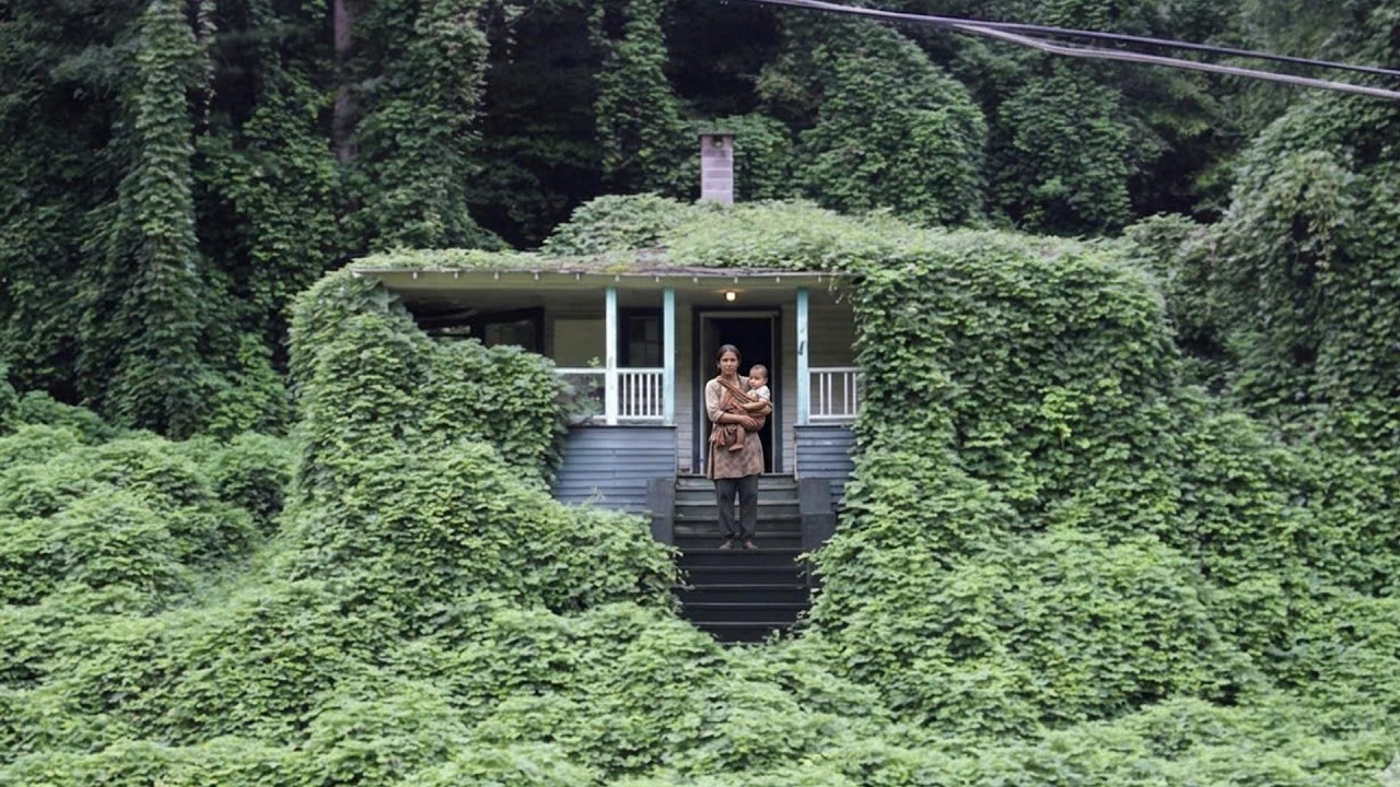 A poor single mother transforms this overgrown area to grow vegetables to feed her children.