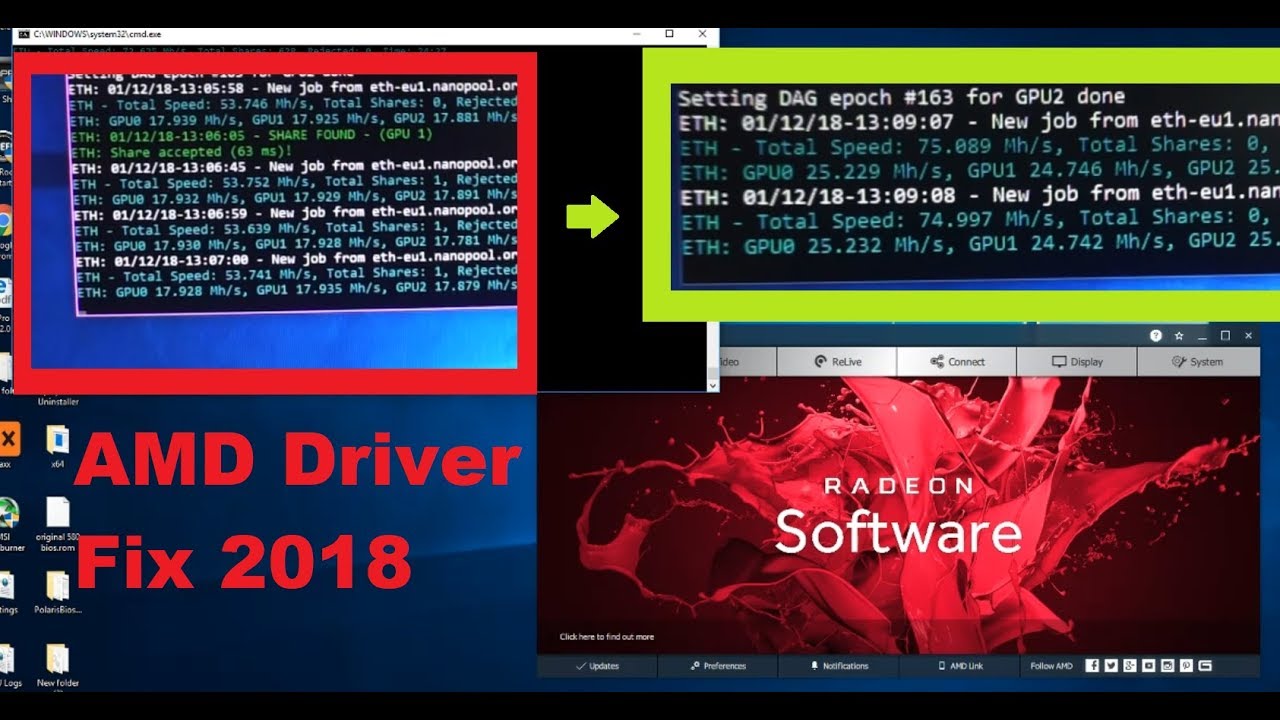 AMD Driver Fix for Ethereum Mining 2018