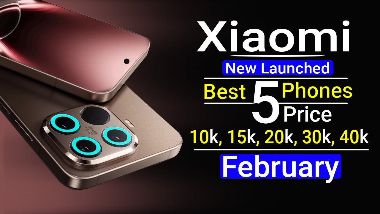 Топ-5 новых телефонов Xiaomi, выпущенных в 2026 году! Цена от 10 000 до 40 000 рупий.