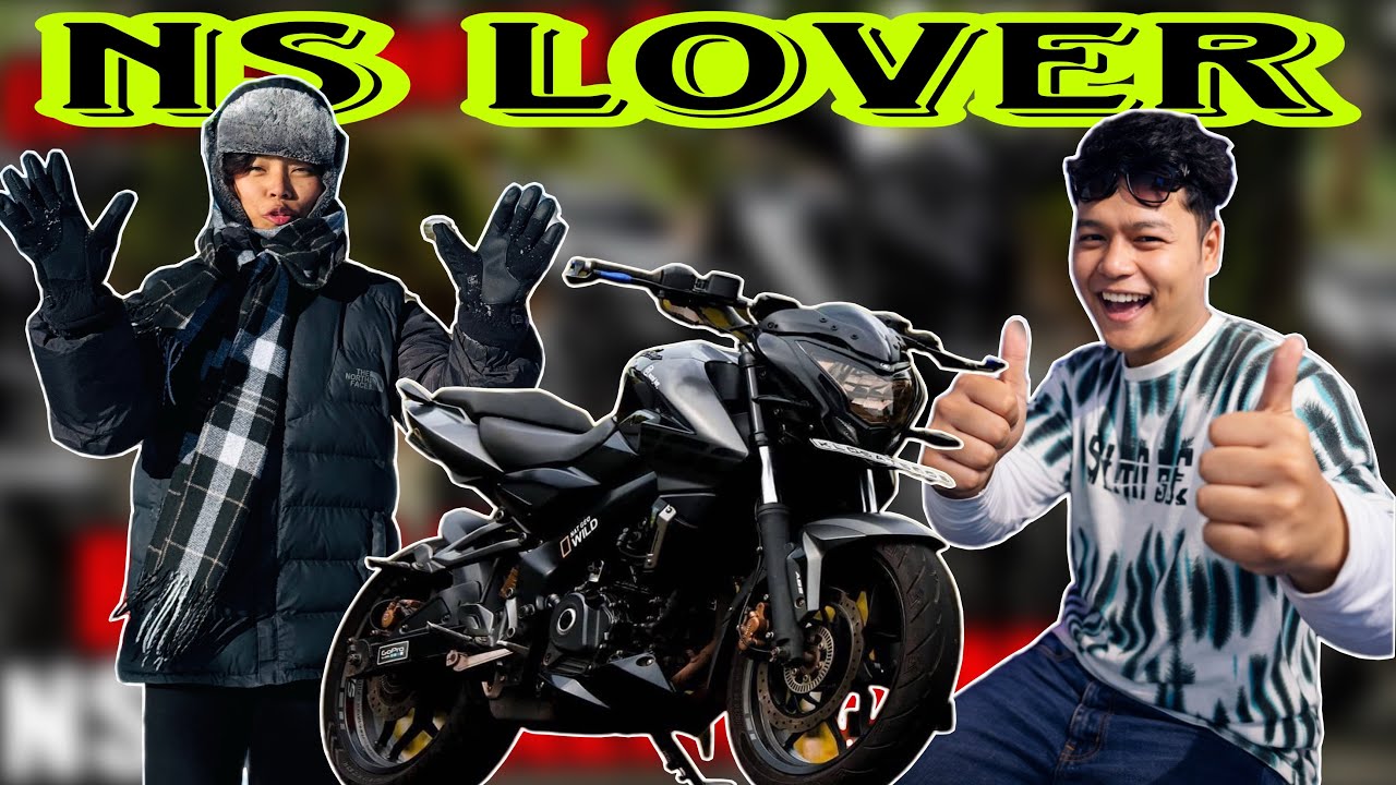 Madam ji really likes the NS 200 bike #BikeLove #RiderLife