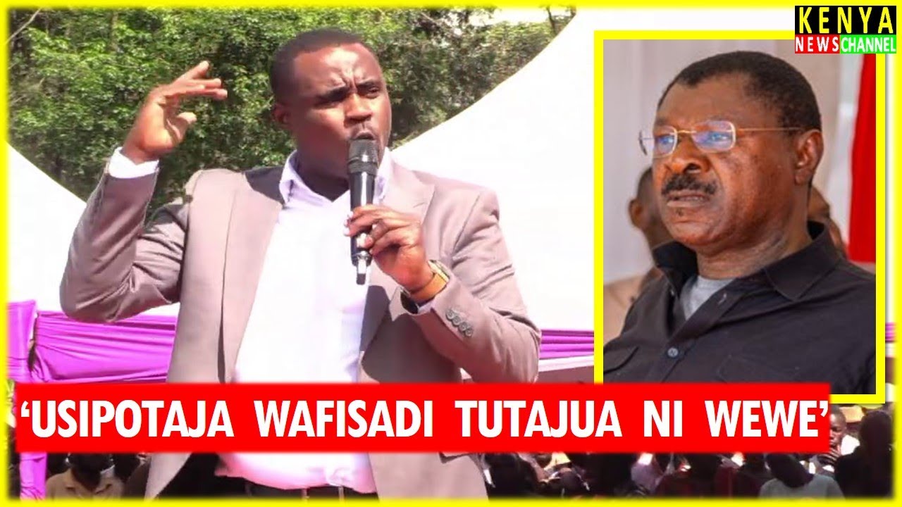 Cleophas Malala lectures Wetangula face to face in Malava at Burial of Enock Andanje