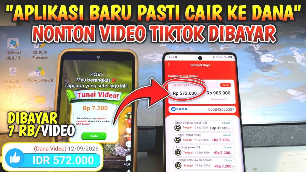 ✓RESMI TERBARU! Nonton Video TikTok Dibayar Dana, Aplikasi Penghasil Uang 2026 Terbaru Tanpa Iklan