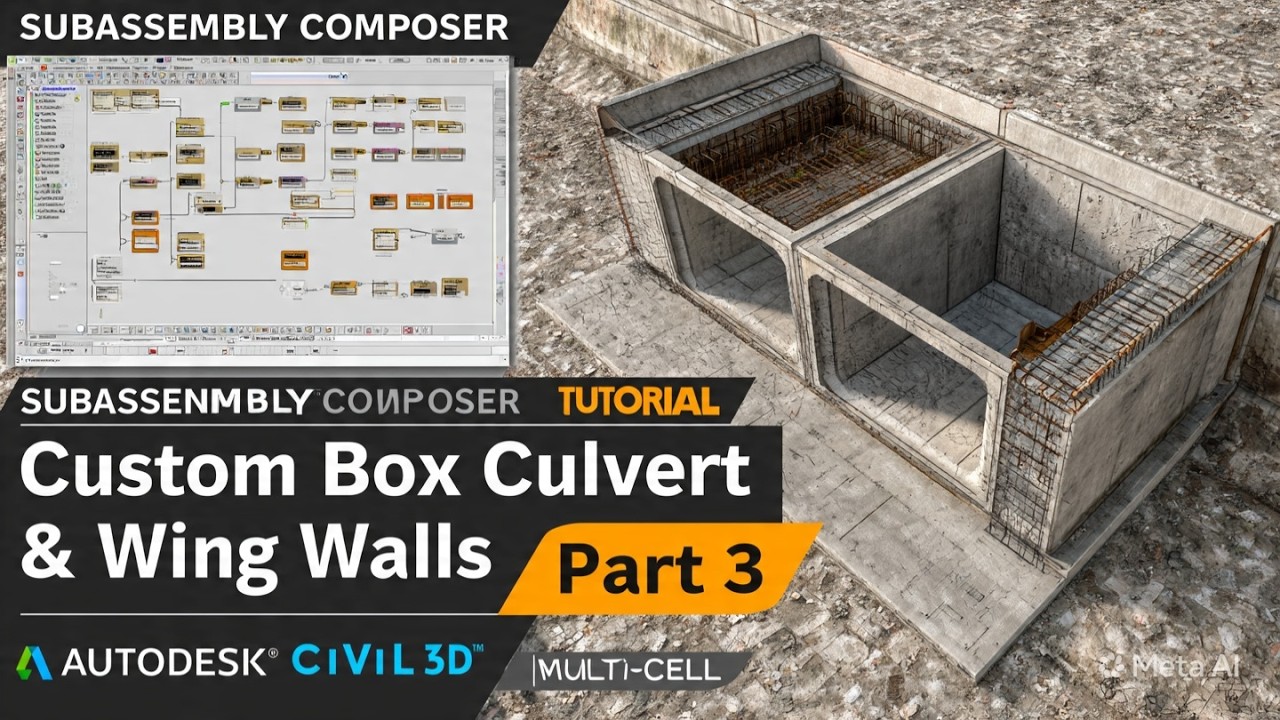 115. Раскрытие возможностей Subassembly Composer: прямоугольные водопропускные трубы и откидные с...