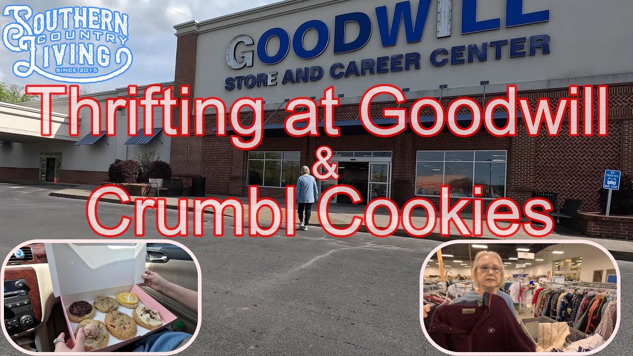 Thrifting at Goodwill and New Crumbl Cookie Store In Our Town
