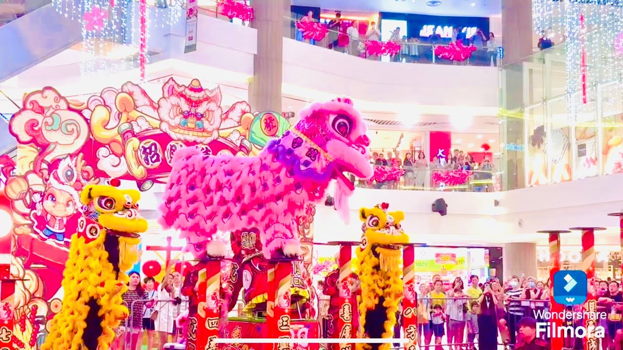 Acrobatic high poles lion dance 2026 @ Compass one Singapore 