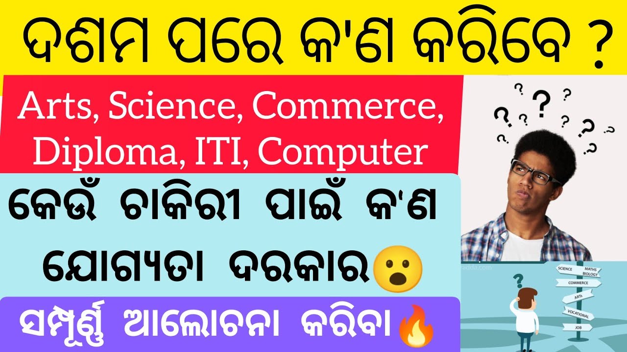 What to do after 10th Class / Arts, Science, Commerce/ Best Career option after 10th #odia