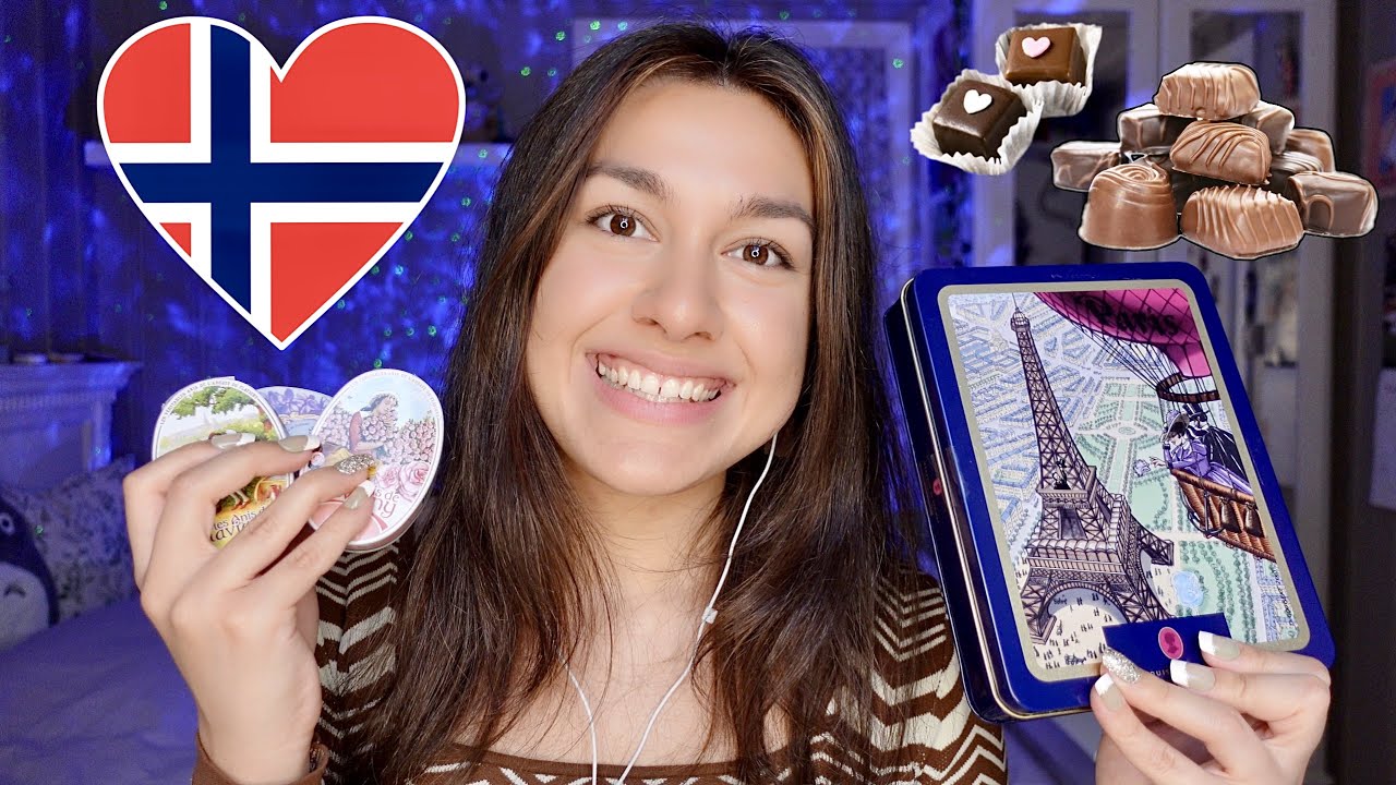 NORSK ASMR | Smaker på sjokolader og pastiller fra Frankrike 🇫🇷 (MUKBANG)