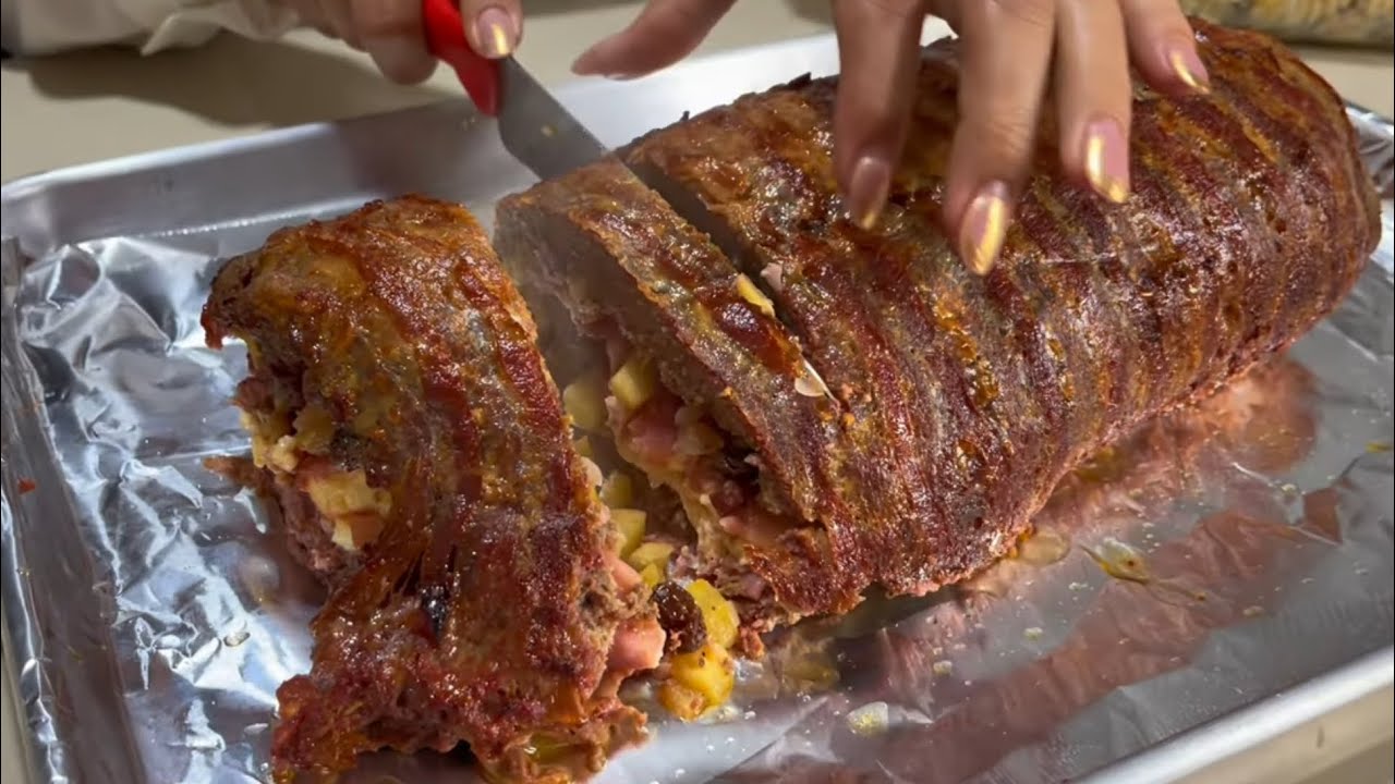 Rollo de carne relleno para nuestras cena navide&ntilde;as y ceviche verde para la botana