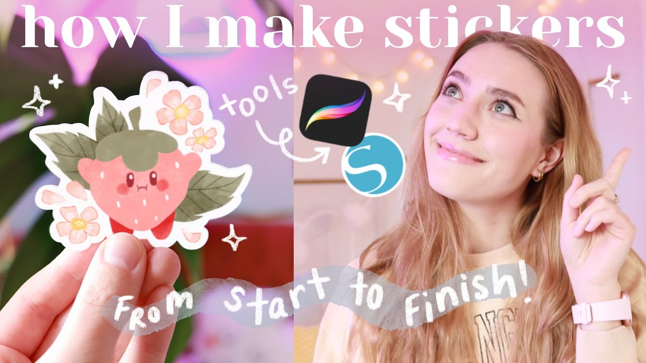 How I Make Stickers! ~ from design to final product using my Silhouette Portrait 3 🌷✨