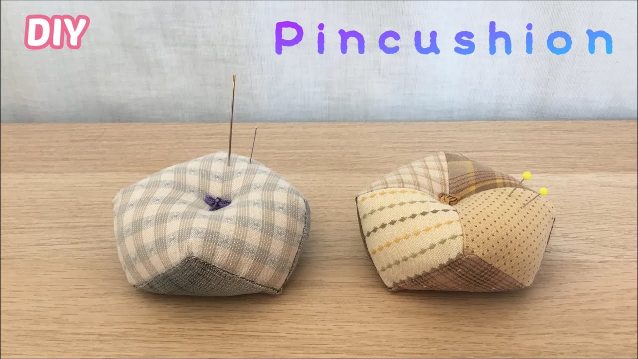 Easy Pin Cushions for beginner / Hand sewing / patchwork pincushion  / 같은 방법, 다른 느낌의 초간단 핀쿠션 만들기