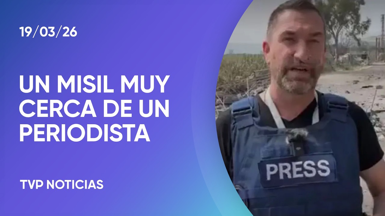 Qued&oacute; registrada la ca&iacute;da de un misil muy cerca de un periodista y camar&oacute;grafo