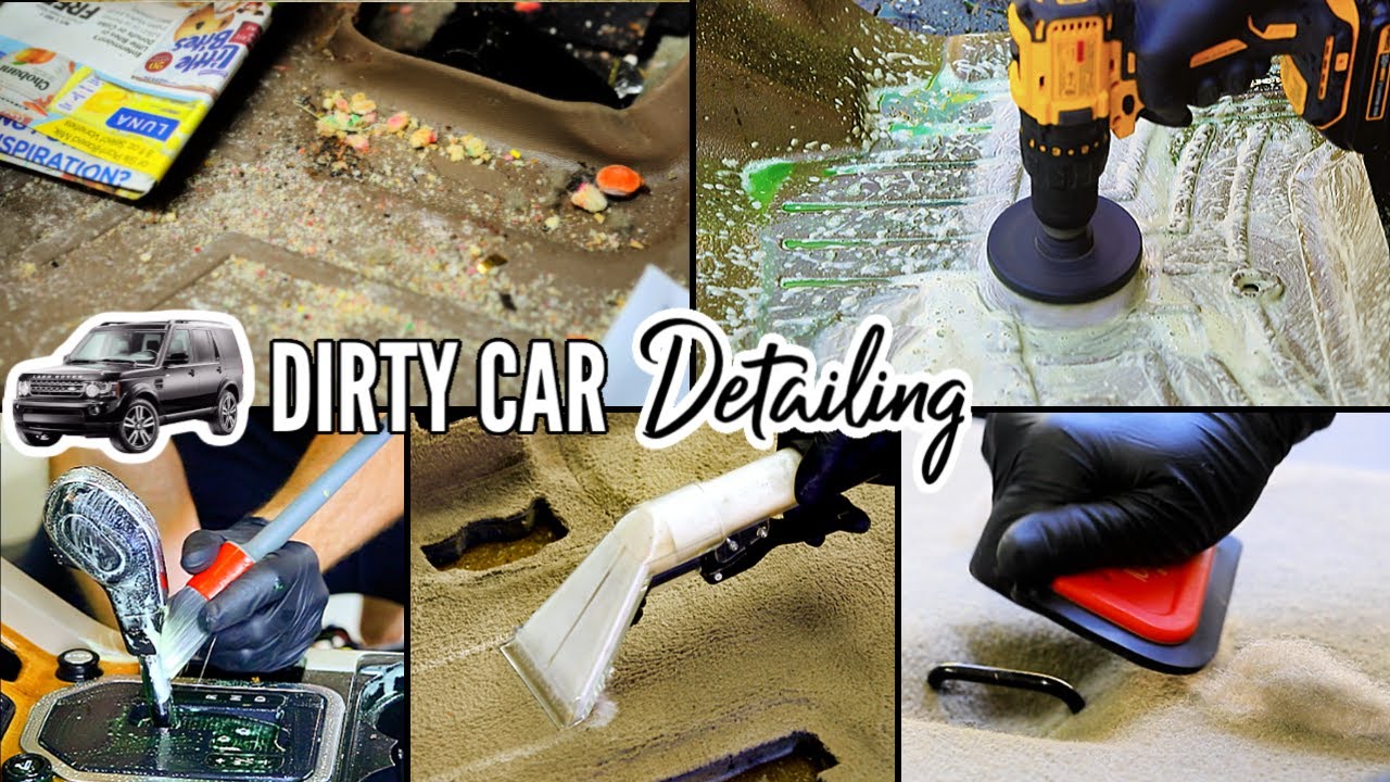 Complete Disaster Car Detail Transformation! Detailing A Disgusting Car Land Rover LR4 Interior!