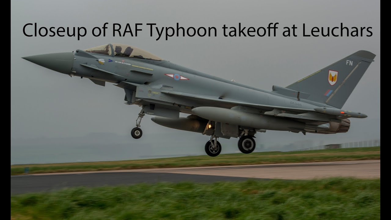 RAF Typhoon takes off from RAF Leuchars