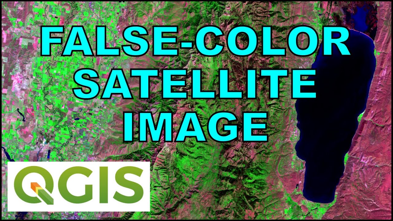 QGIS Remote Sensing - False Color Satellite Image