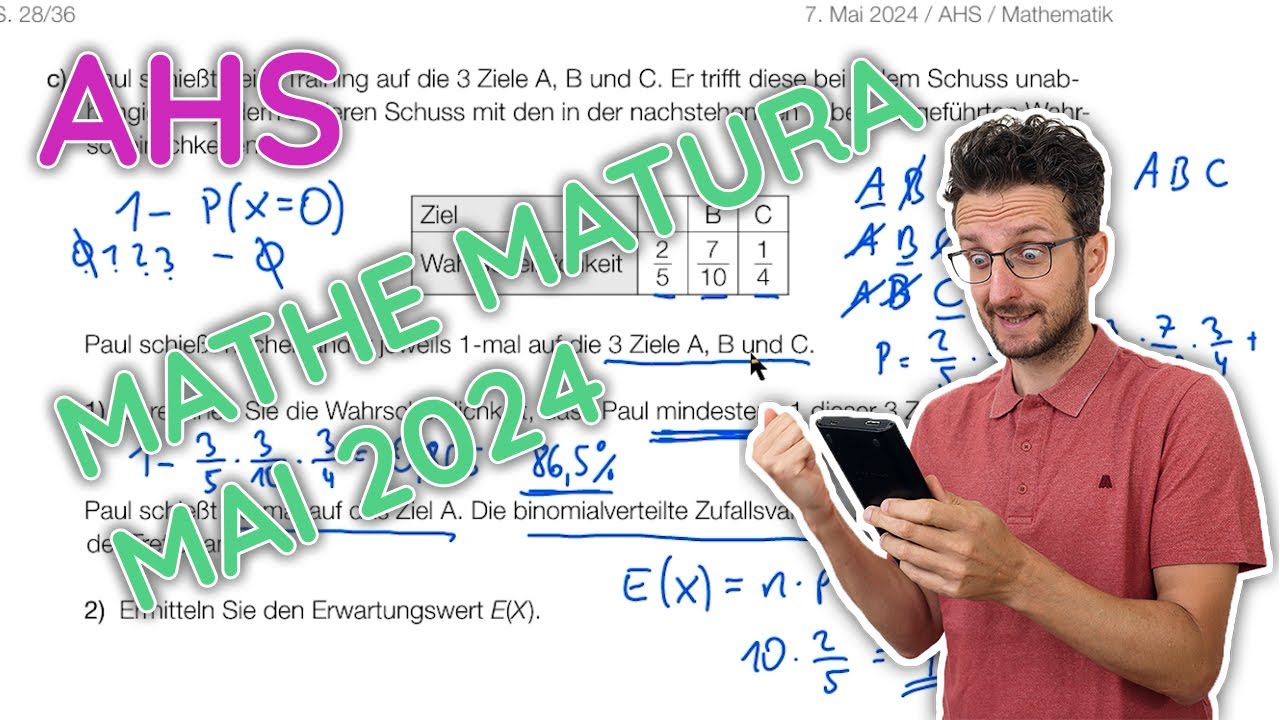 Mathe Matura Haupttermin Mai 2024 - Komplett durchgerechnet
