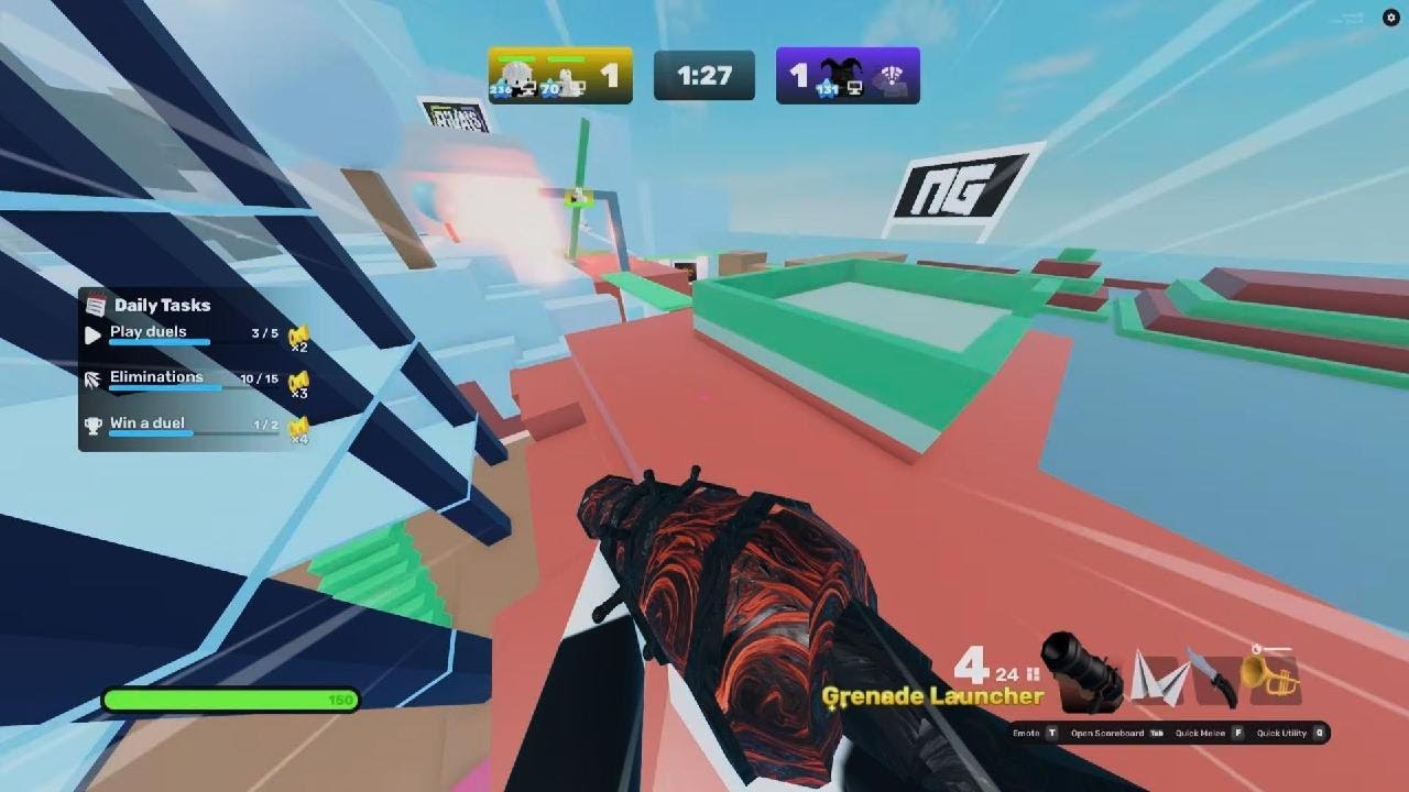 when my mate left i am getting better #roblox #rivals #knife