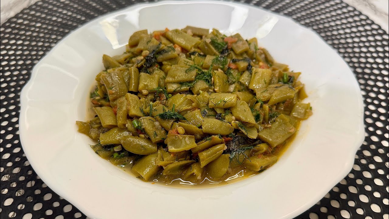 Çox Ləzzətli Lobya Çığırtmasının Hazırlanması. Lobya Çığırtması. Fresh Green Beans Recipe.