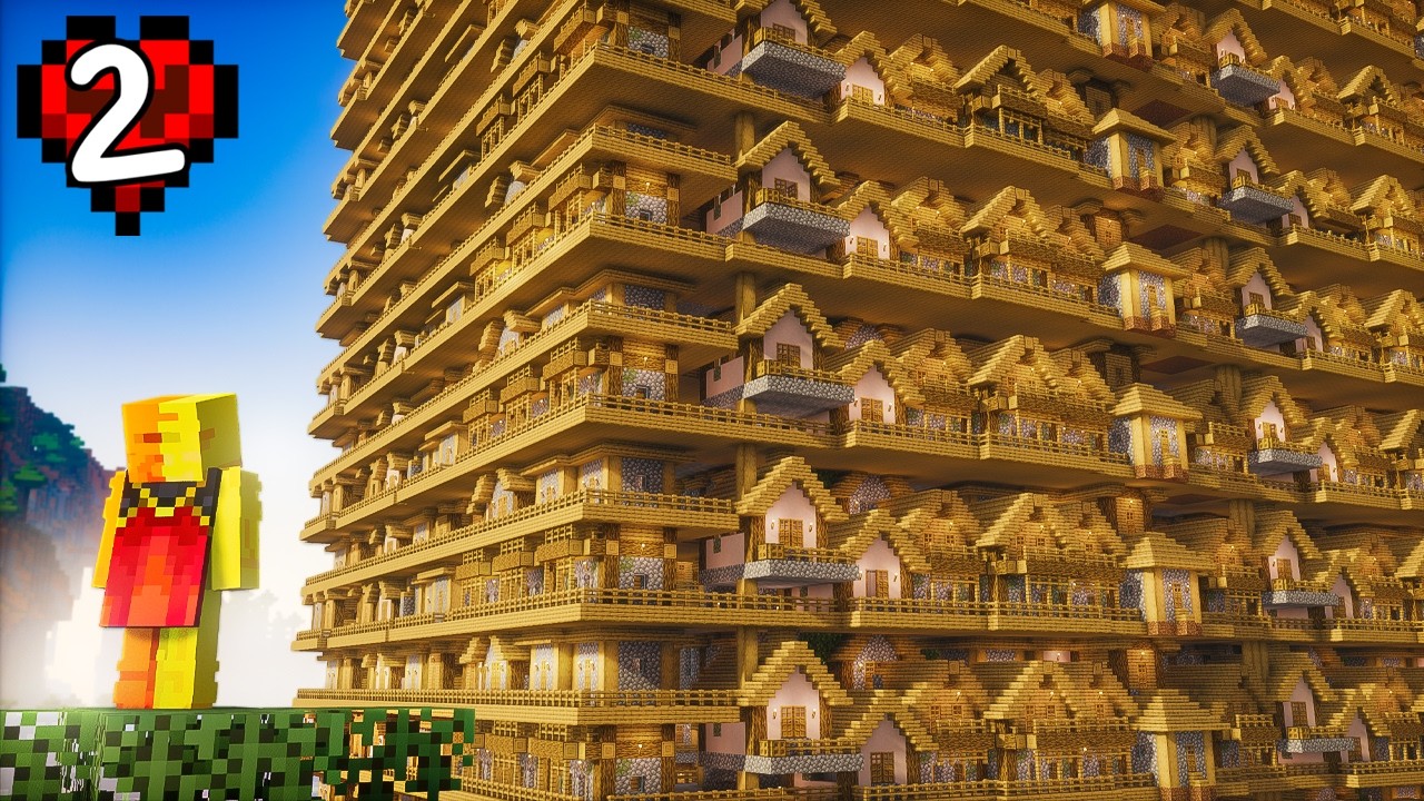 I Built a Mega Village in Minecraft Hardcore!