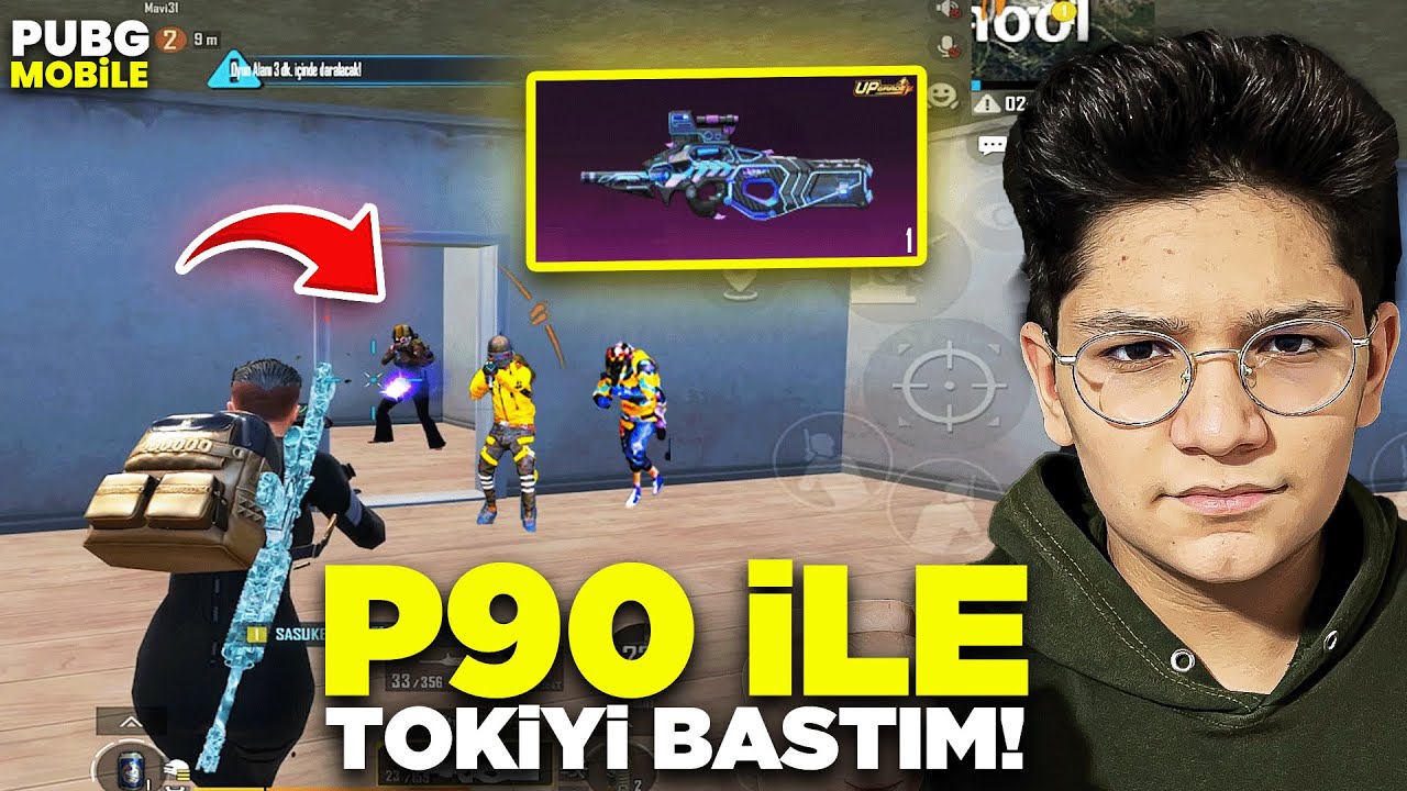 P90 ALIP TOKİYİ BASTIM! EKİBİ YOK ETTİM - PUBG MOBİLE