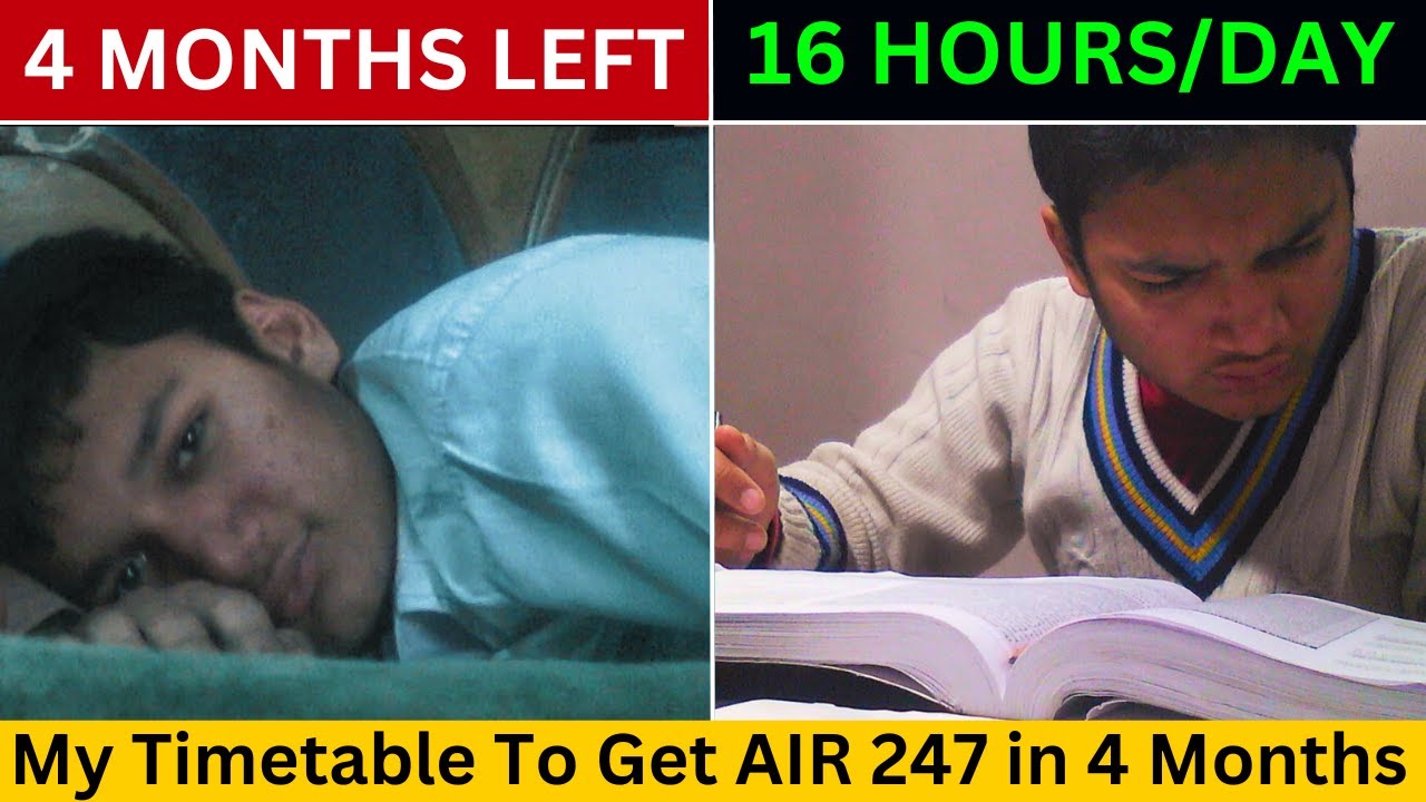 16-Hour Timetable That Got Me AIR 247 in 4 Months | #iit #jee2024 #jee2025 #iitmotivation