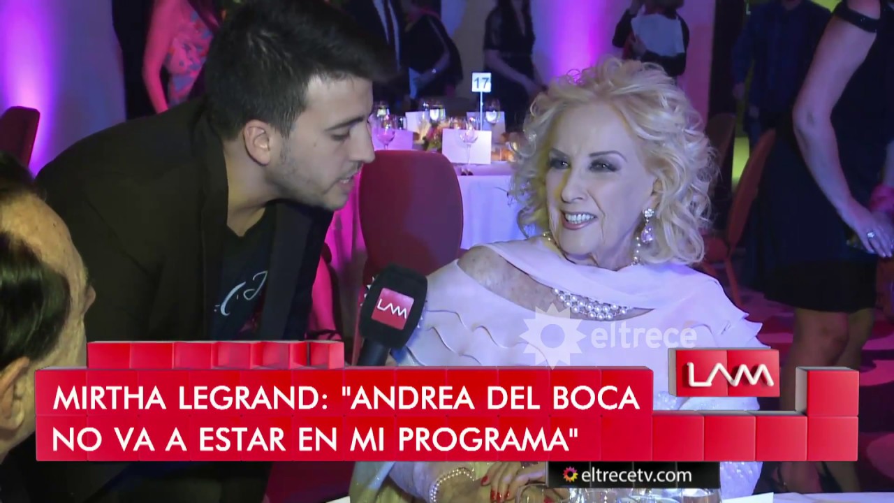 ¿Mirtha Legrand bajó a Andrea del Boca de su mesaza?